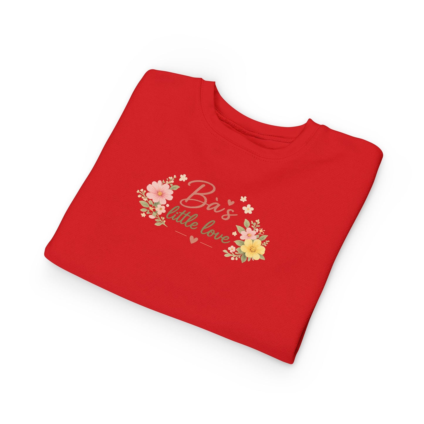 "Bà’s Little Love" Floral Vietnamese American Inspired Grandma Loving Toddler Sweatshirt