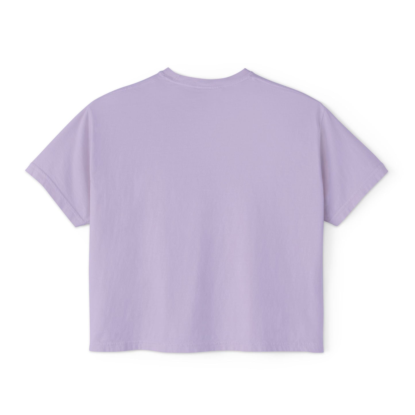 California Poppy Women's Boxy Tee — Minimal Floral Crop T-Shirt