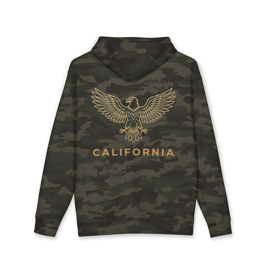 Eagle Outline Hoodie — Minimalist Soaring Eagle Graphic