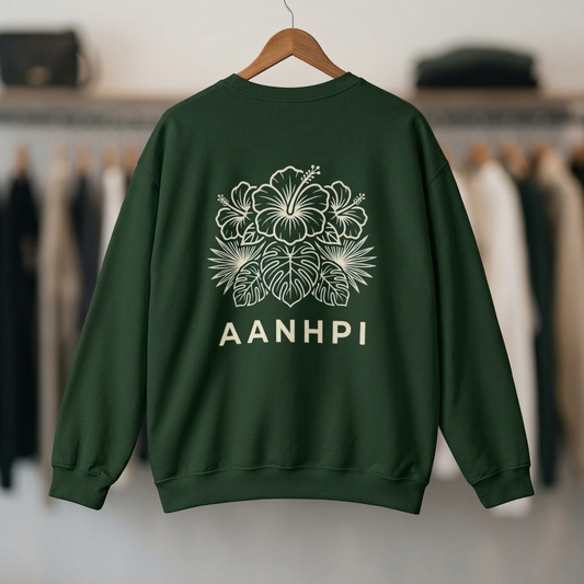 "AANHPI Heritage Pride" Crewneck Sweatshirt — Asian American Native Hawaiian Pacific Islander Heritage Month Pullover
