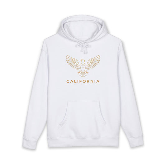 California Eagle Hoodie — Minimal Gold Graphic Pullover