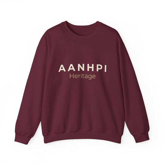 "AANHPI Heritage Pride" Crewneck Sweatshirt — Asian American Native Hawaiian Pacific Islander Heritage Month Pullover