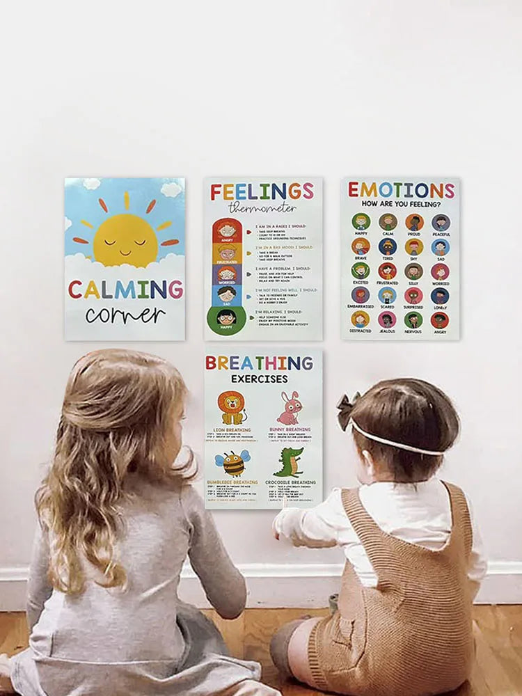 12 Calming Corner Posters — Classroom Feelings & Emotions Charts