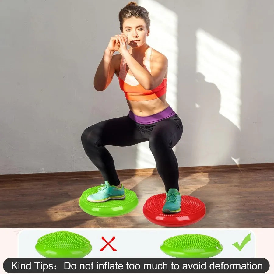 6 Pcs Wiggle Seat Inflated Wobble Cushion — Sensory Balance Disc for Kids