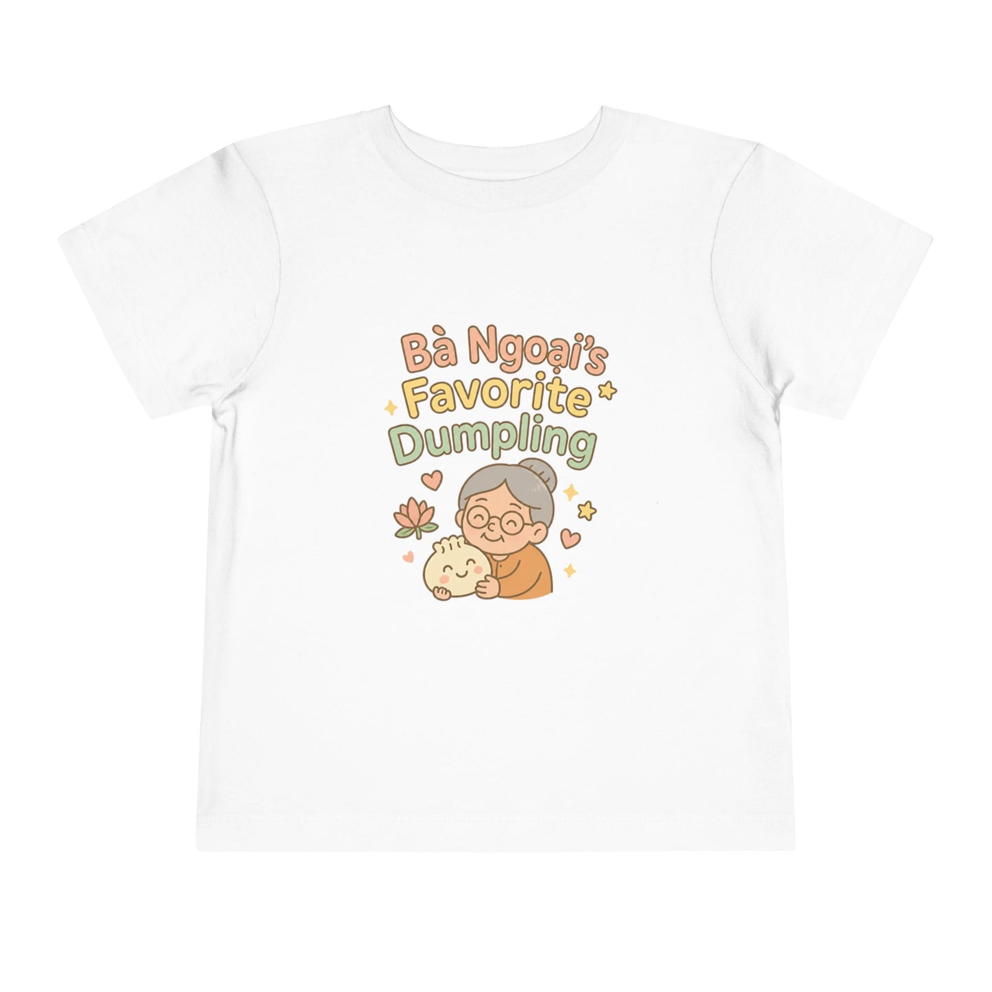 "Bà Ngoại's Favorite Dumpling" Toddler Tee — Vietnamese American Maternal Grandma Kids Shirt, Cute Dumpling Bond Gift
