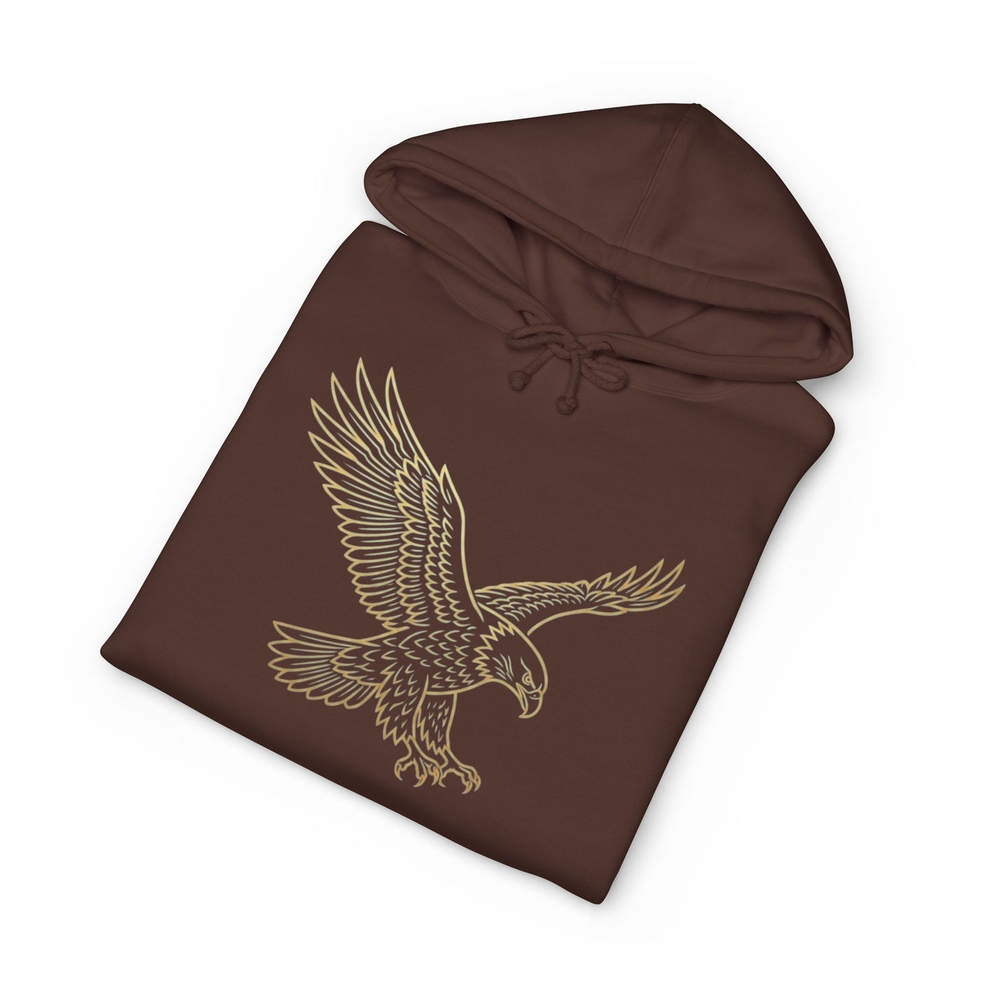 Eagle Outline Hoodie — Minimalist Soaring Eagle Graphic