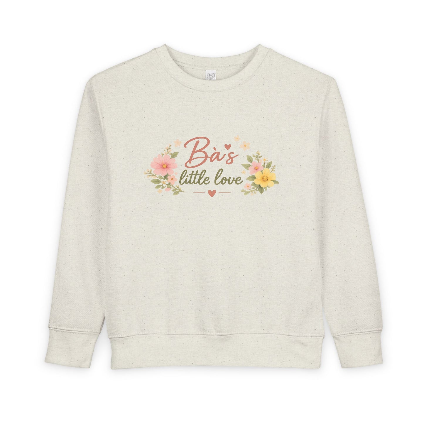 "Bà’s Little Love" Floral Vietnamese American Inspired Grandma Loving Toddler Sweatshirt