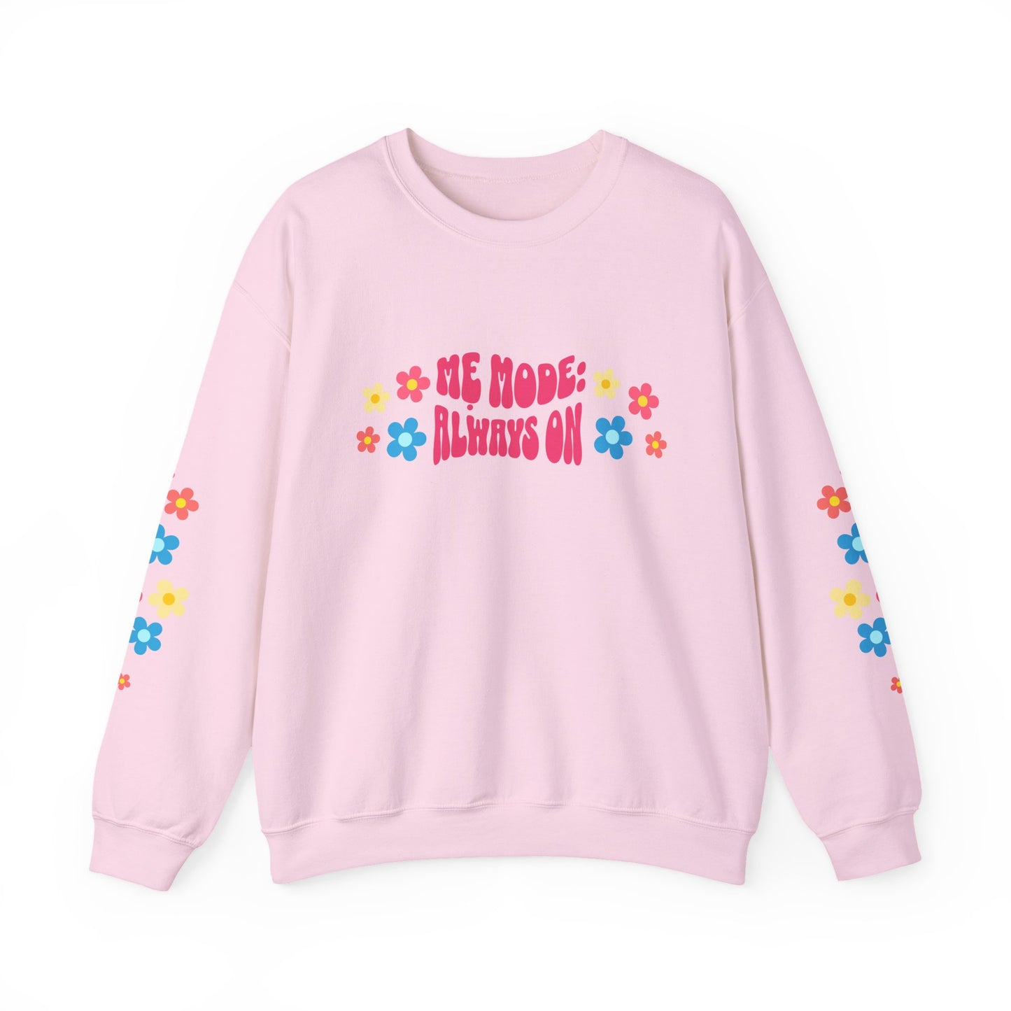 "Mẹ Mode: Always On" Vietnamese American Mom Floral Crewneck Sweatshirt