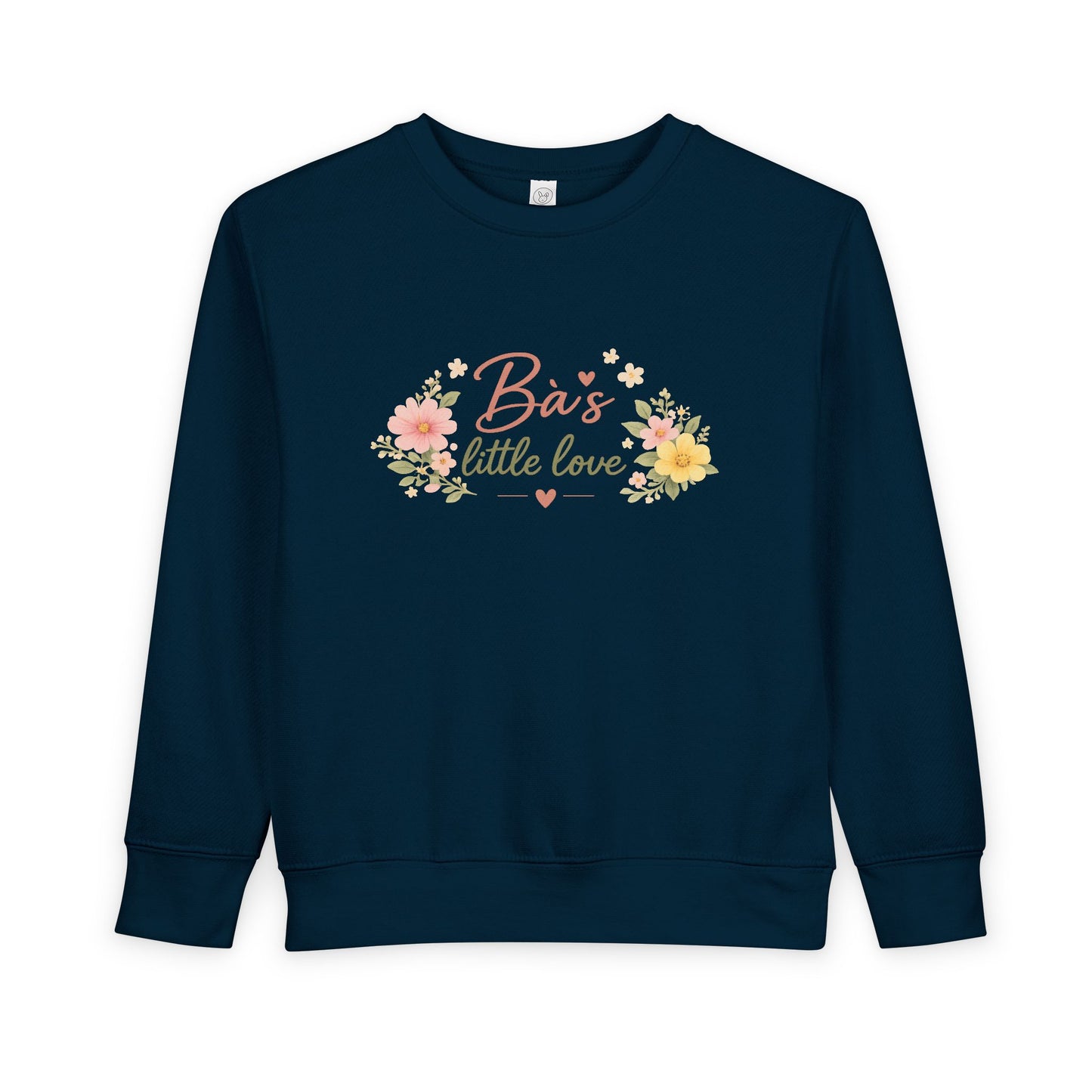 "Bà’s Little Love" Floral Vietnamese American Inspired Grandma Loving Toddler Sweatshirt