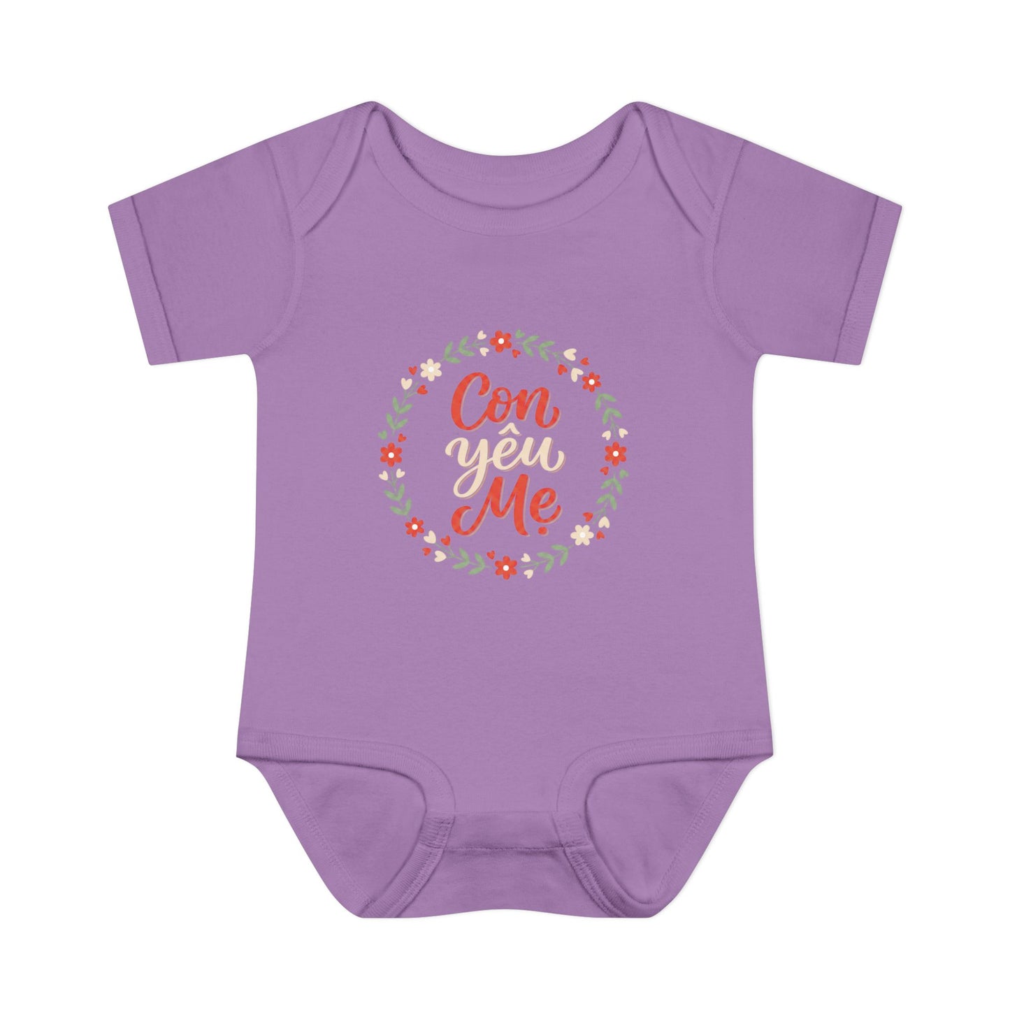 "Con Yêu Mẹ" Baby Onesie — Vietnamese American 'I Love Mom' Newborn Bodysuit, Cute Mother's Day Baby Gift