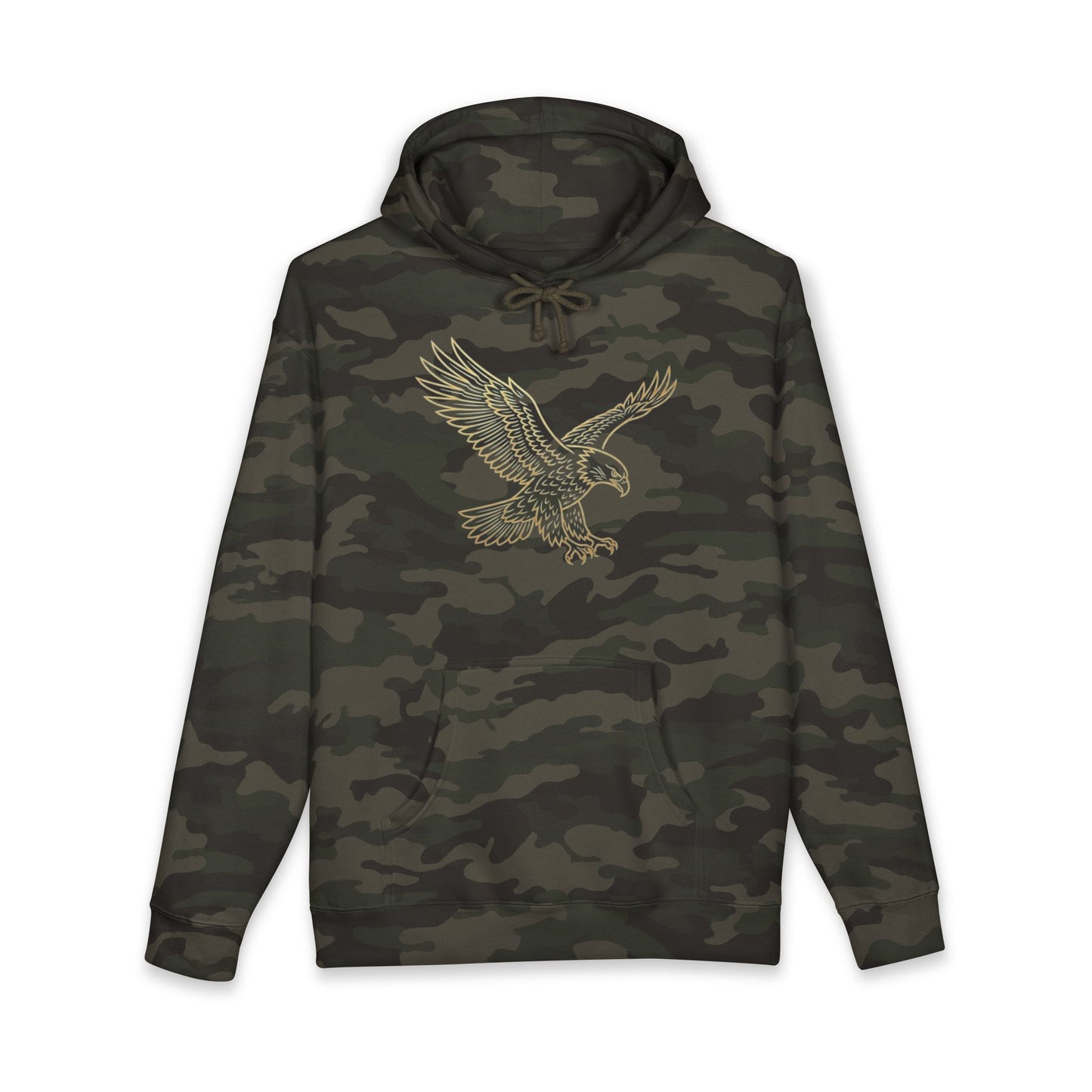 Eagle Outline Hoodie — Minimalist Soaring Eagle Graphic