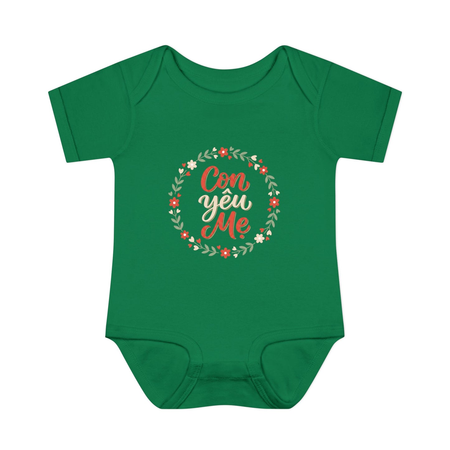 "Con Yêu Mẹ" Baby Onesie — Vietnamese American 'I Love Mom' Newborn Bodysuit, Cute Mother's Day Baby Gift