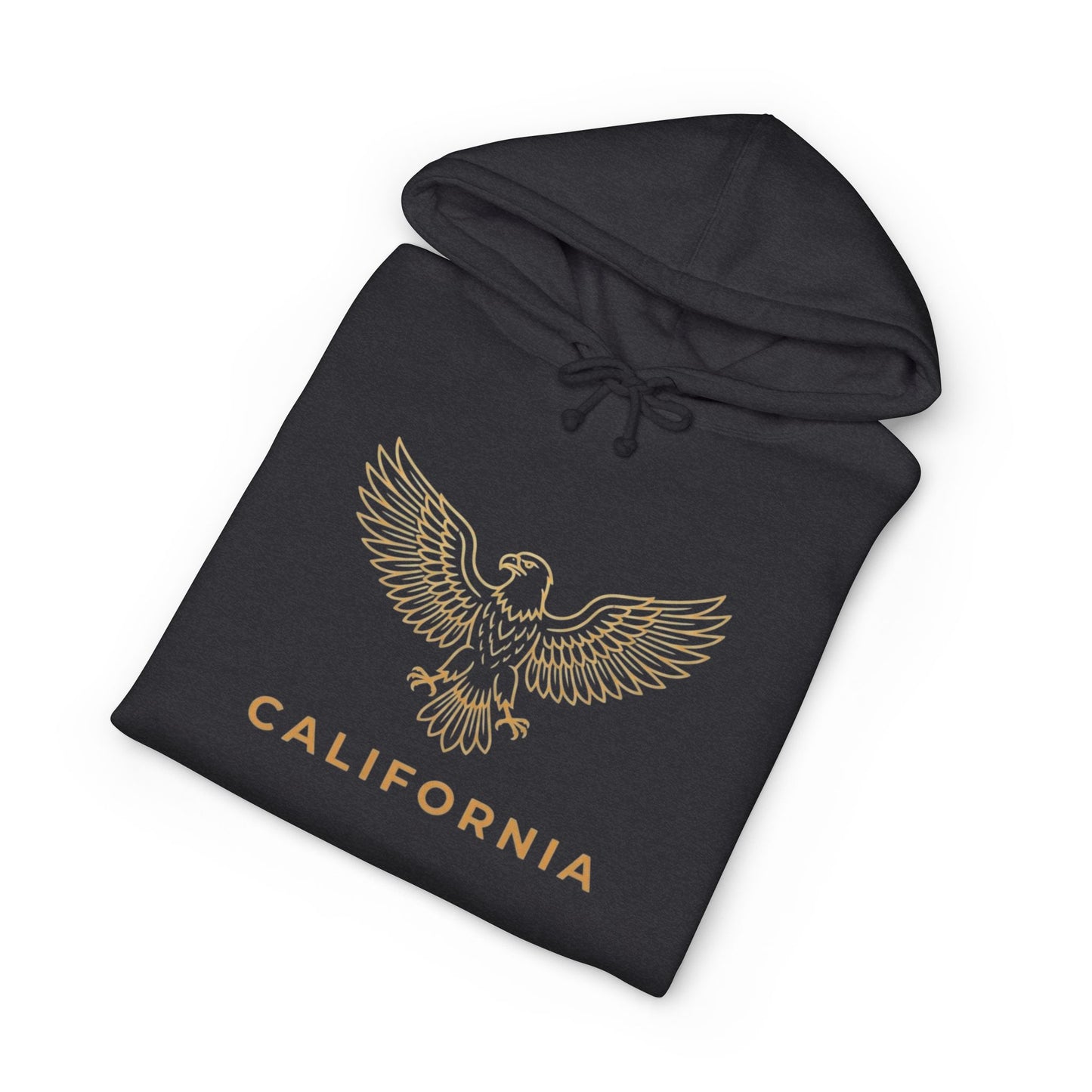 California Eagle Hoodie — Minimal Gold Graphic Pullover