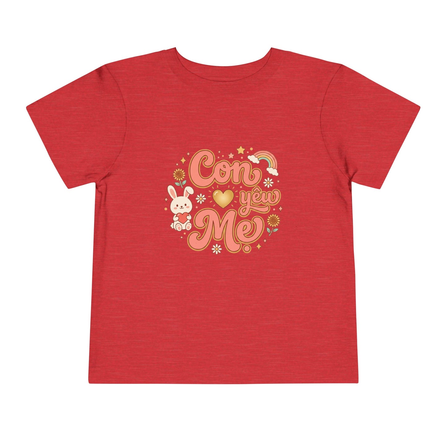 "Con Yêu Mẹ" Vietnamese American Mom-Loving Toddler Tee Shirt