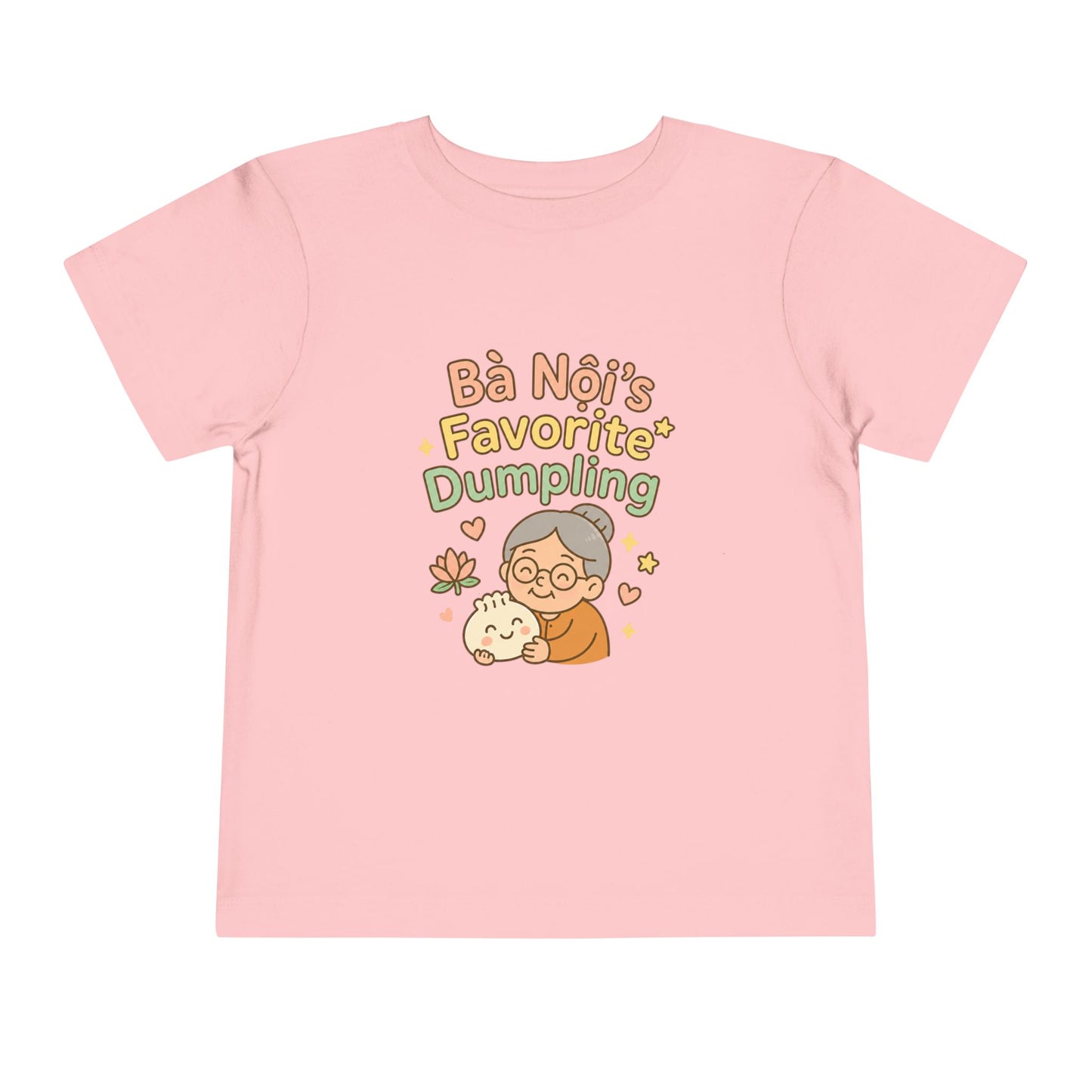 "Bà Nội's Favorite Dumpling" Toddler Tee — Vietnamese American Paternal Grandma Kids Shirt, Cute Dumpling Bond Gift