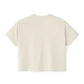 California Poppy Women's Boxy Tee — Minimal Floral Crop T-Shirt