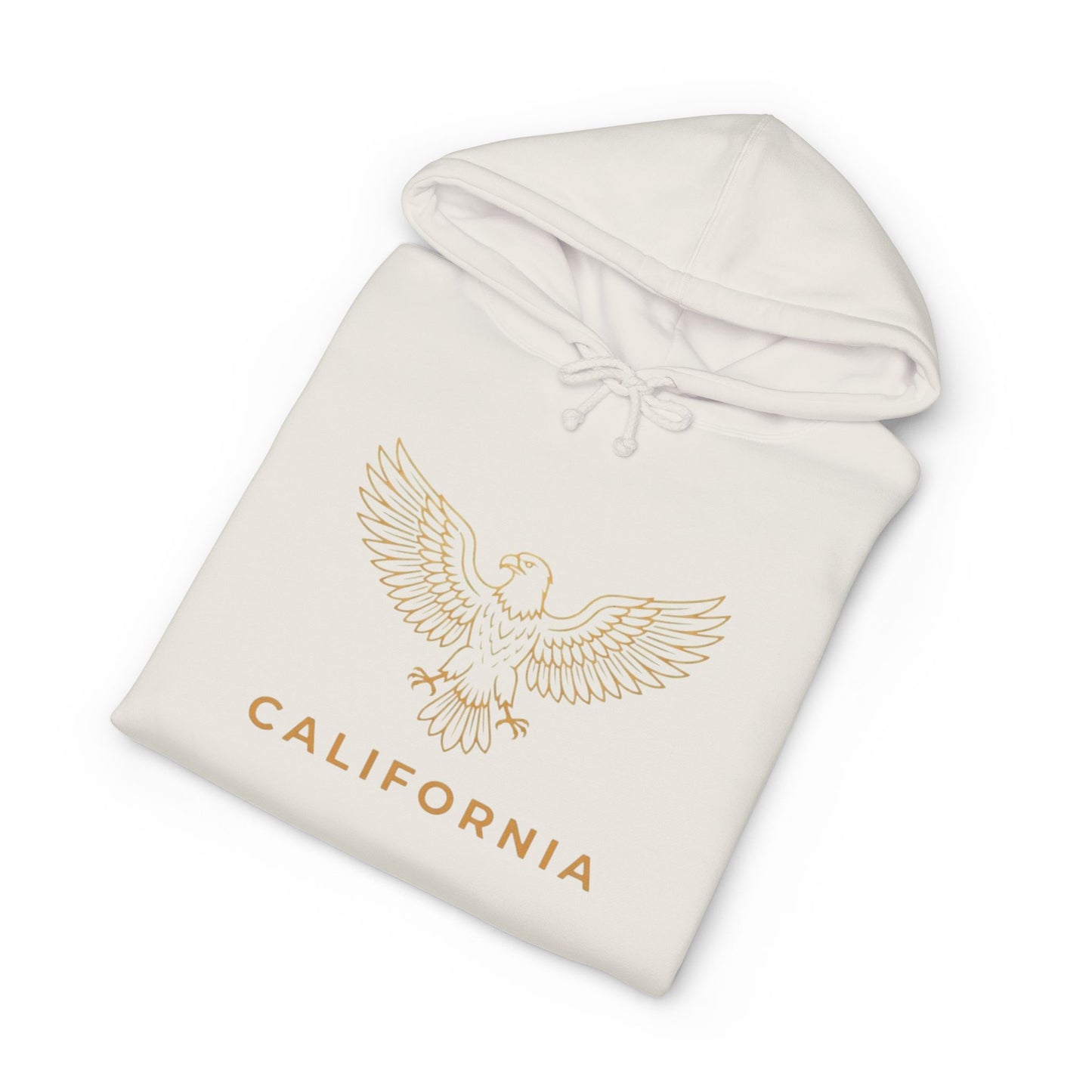 California Eagle Hoodie — Minimal Gold Graphic Pullover