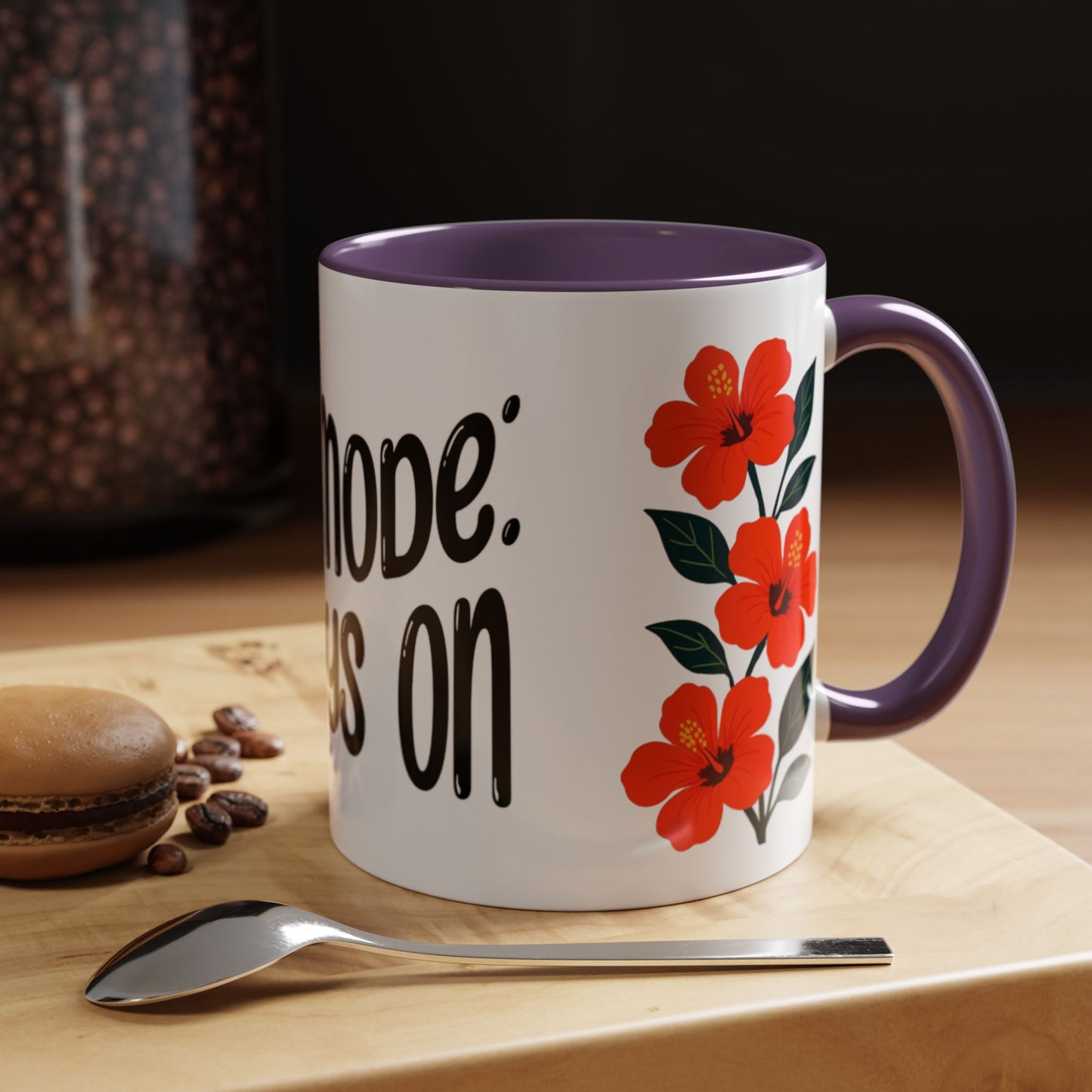 "Mẹ Mode: Always On" Red Floral Coffee Mug for Vietnamese American Moms