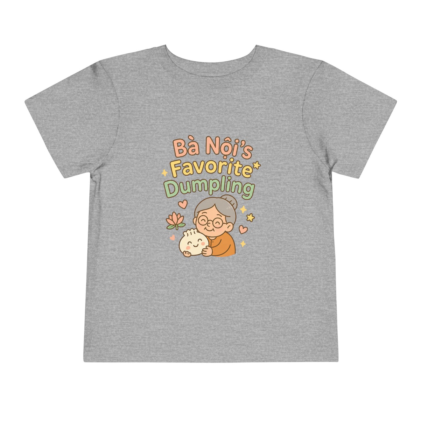 "Bà Nội's Favorite Dumpling" Toddler Tee — Vietnamese American Paternal Grandma Kids Shirt, Cute Dumpling Bond Gift