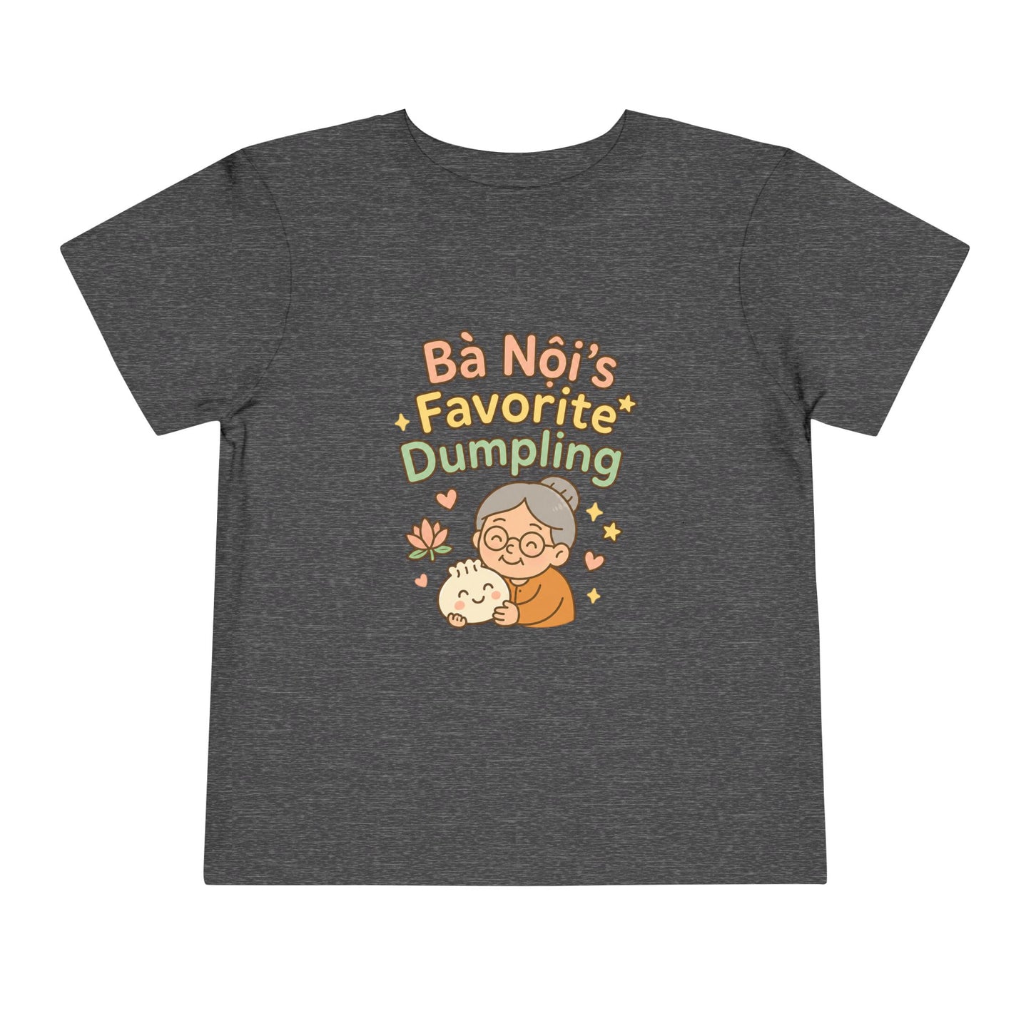 "Bà Nội's Favorite Dumpling" Toddler Tee — Vietnamese American Paternal Grandma Kids Shirt, Cute Dumpling Bond Gift