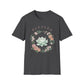 "Blessed" Floral T-Shirt — Succulent & Rose Wreath Graphic Tee