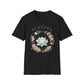 "Blessed" Floral T-Shirt — Succulent & Rose Wreath Graphic Tee