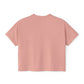 California Poppy Women's Boxy Tee — Minimal Floral Crop T-Shirt