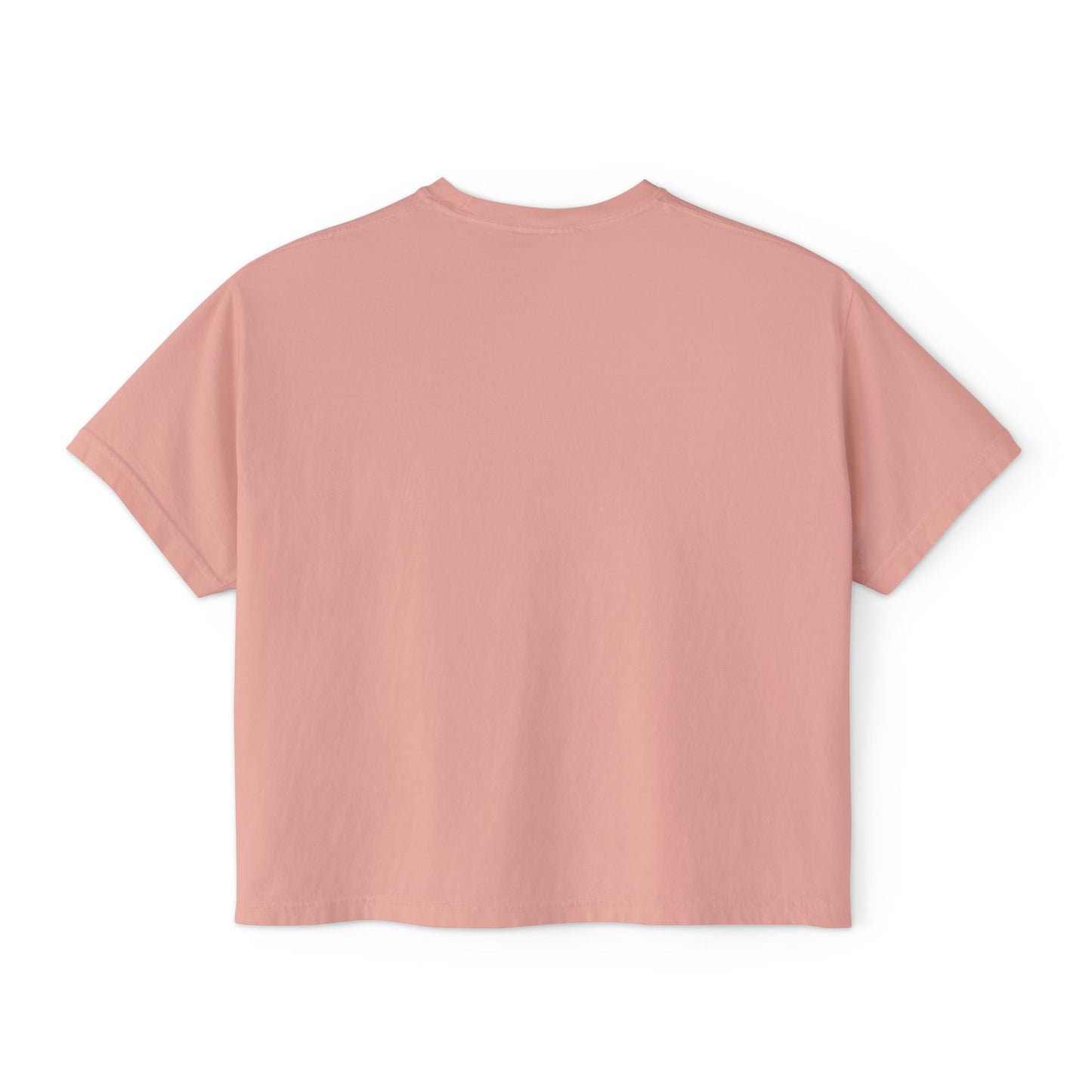 California Poppy Women's Boxy Tee — Minimal Floral Crop T-Shirt