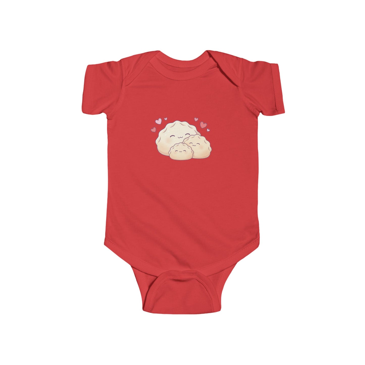 Dumplings Cuddling Baby Onesie — Kawaii Vietnamese American Newborn Bodysuit, Cute Asian Foodie Baby Gift