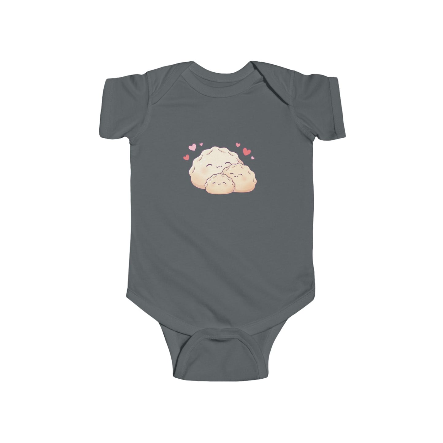 Dumplings Cuddling Baby Onesie — Kawaii Vietnamese American Newborn Bodysuit, Cute Asian Foodie Baby Gift