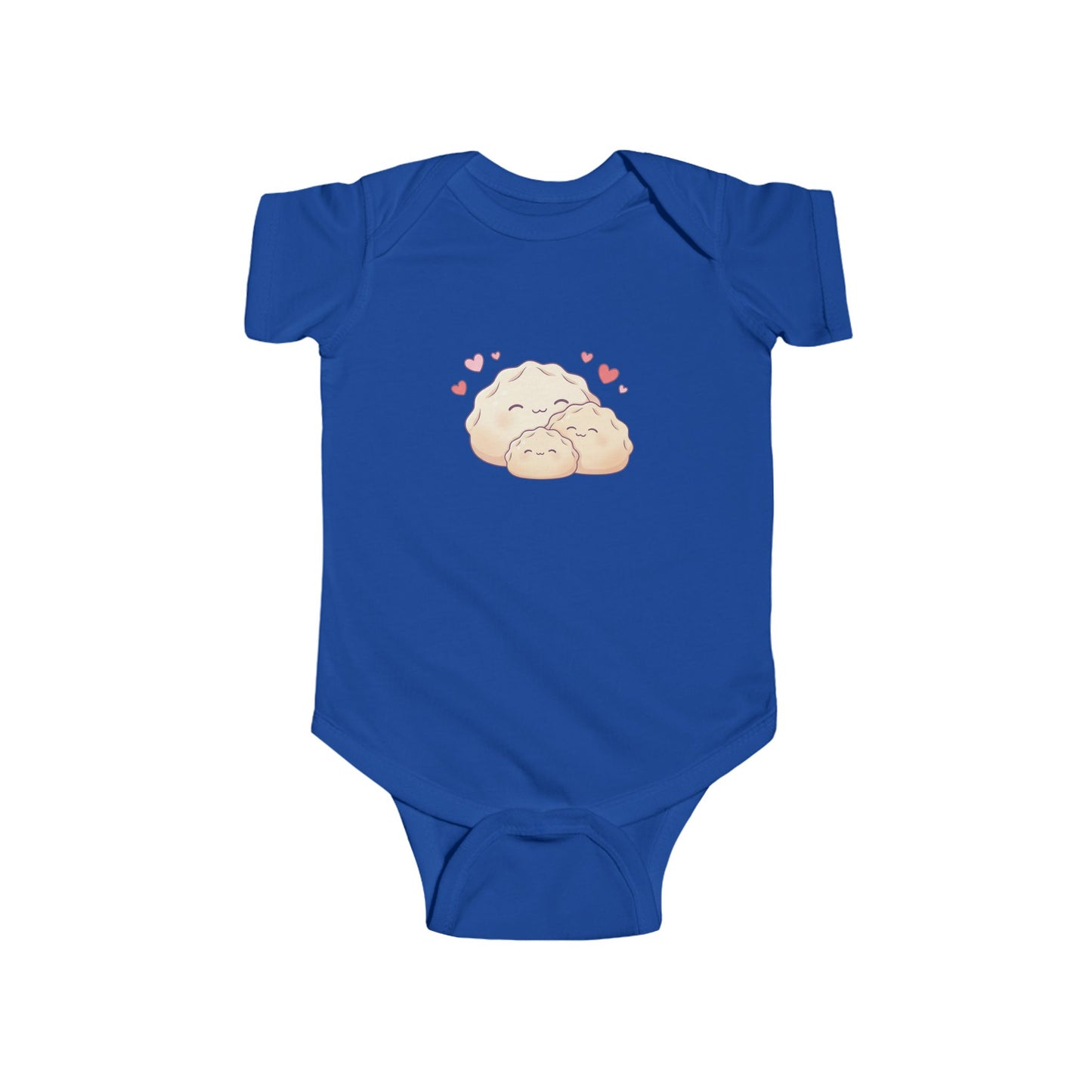 Dumplings Cuddling Baby Onesie — Kawaii Vietnamese American Newborn Bodysuit, Cute Asian Foodie Baby Gift