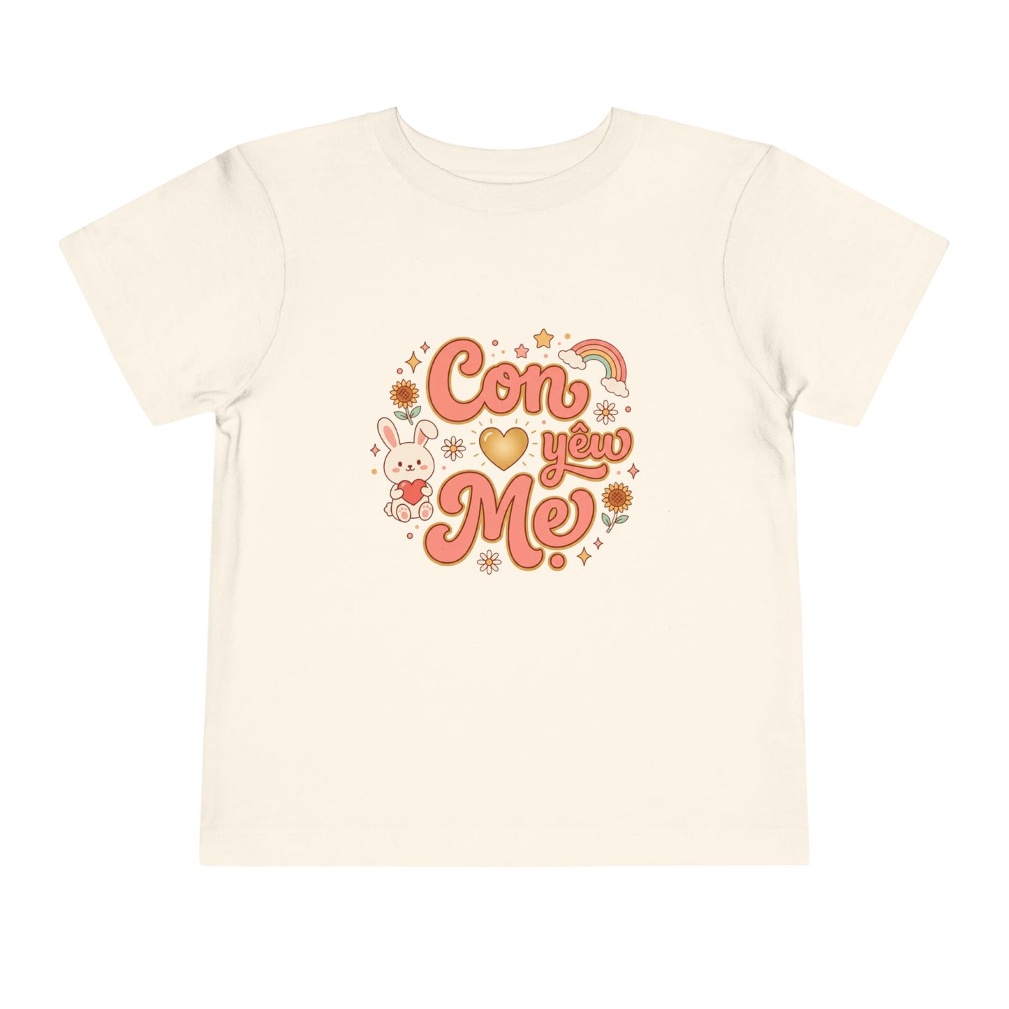 "Con Yêu Mẹ" Vietnamese American Mom-Loving Toddler Tee Shirt