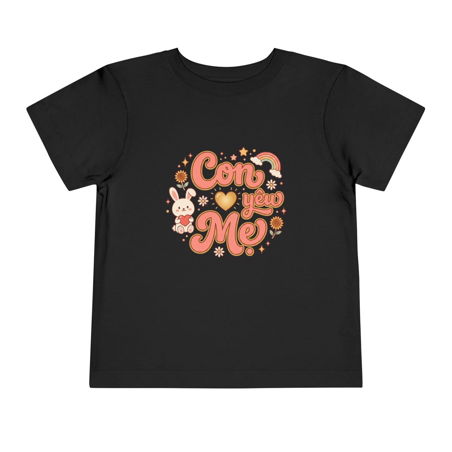 "Con Yêu Mẹ" Vietnamese American Mom-Loving Toddler Tee Shirt
