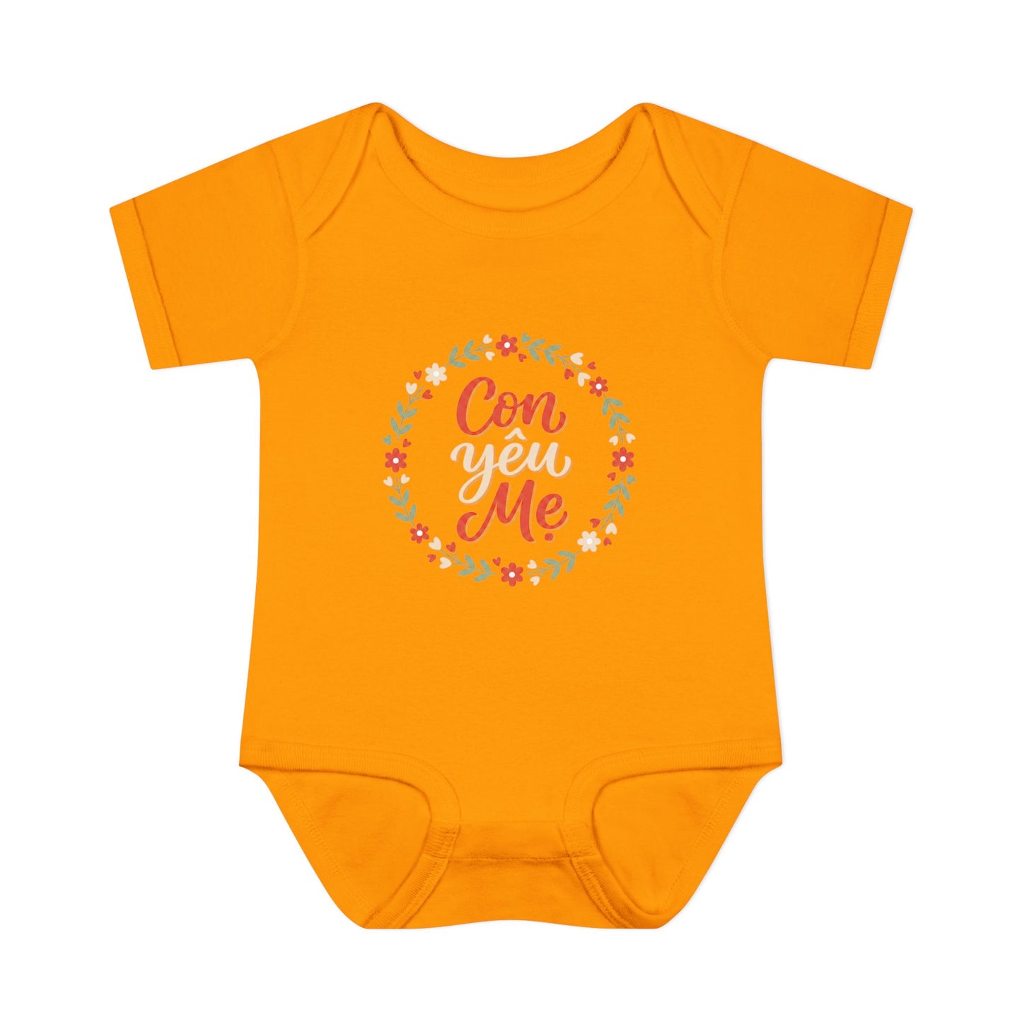 "Con Yêu Mẹ" Baby Onesie — Vietnamese American 'I Love Mom' Newborn Bodysuit, Cute Mother's Day Baby Gift