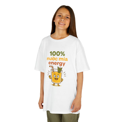 Youth Funny Graphic Tee - "100% Nuoc Mia Energy"
