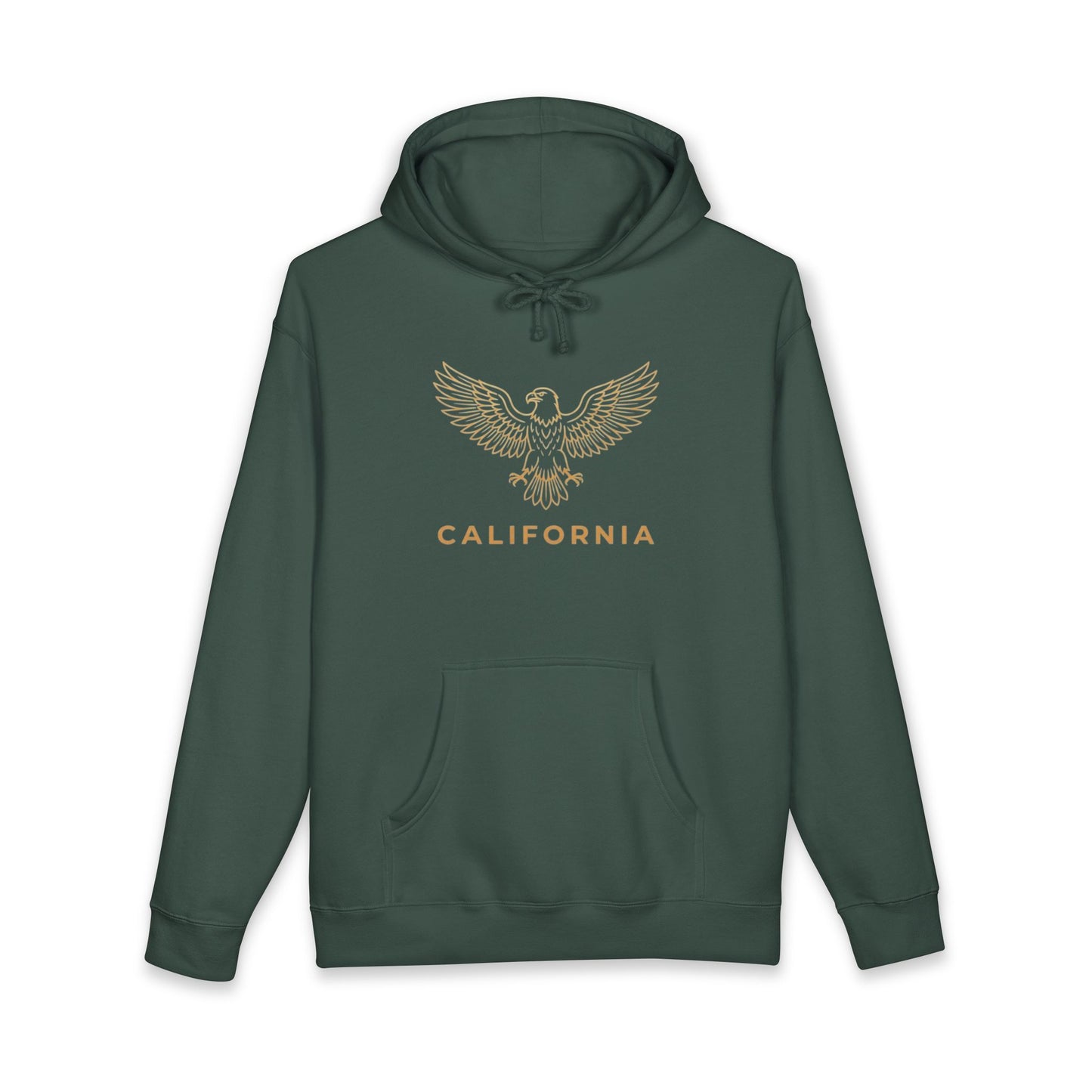 California Eagle Hoodie — Minimal Gold Graphic Pullover