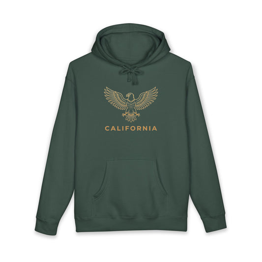 California Eagle Hoodie — Minimal Gold Graphic Pullover