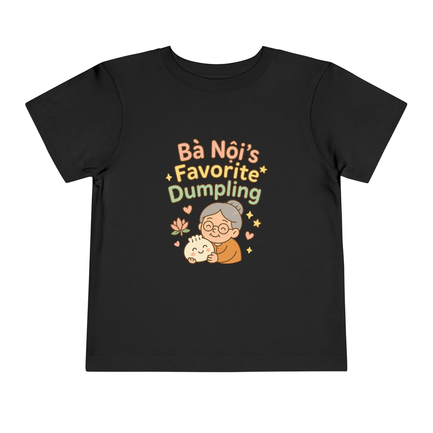 "Bà Nội's Favorite Dumpling" Toddler Tee — Vietnamese American Paternal Grandma Kids Shirt, Cute Dumpling Bond Gift