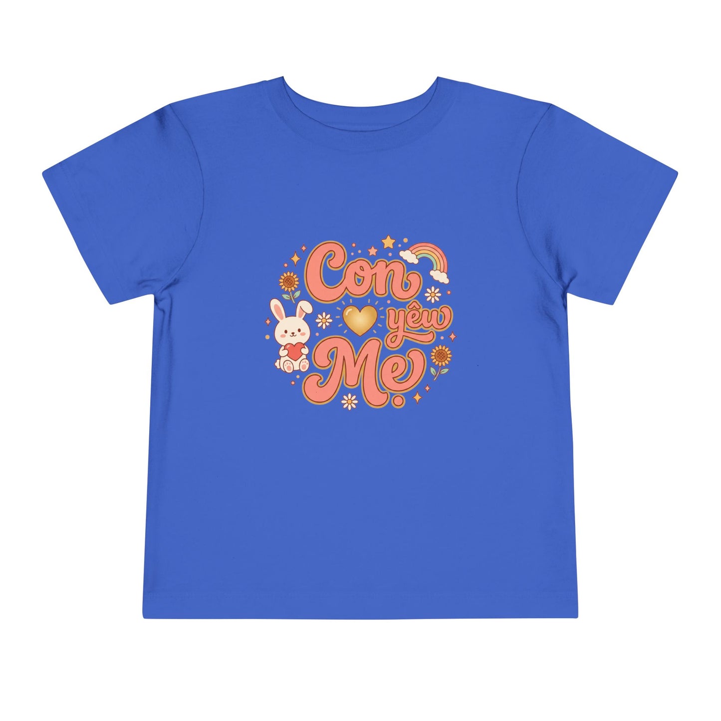 "Con Yêu Mẹ" Vietnamese American Mom-Loving Toddler Tee Shirt