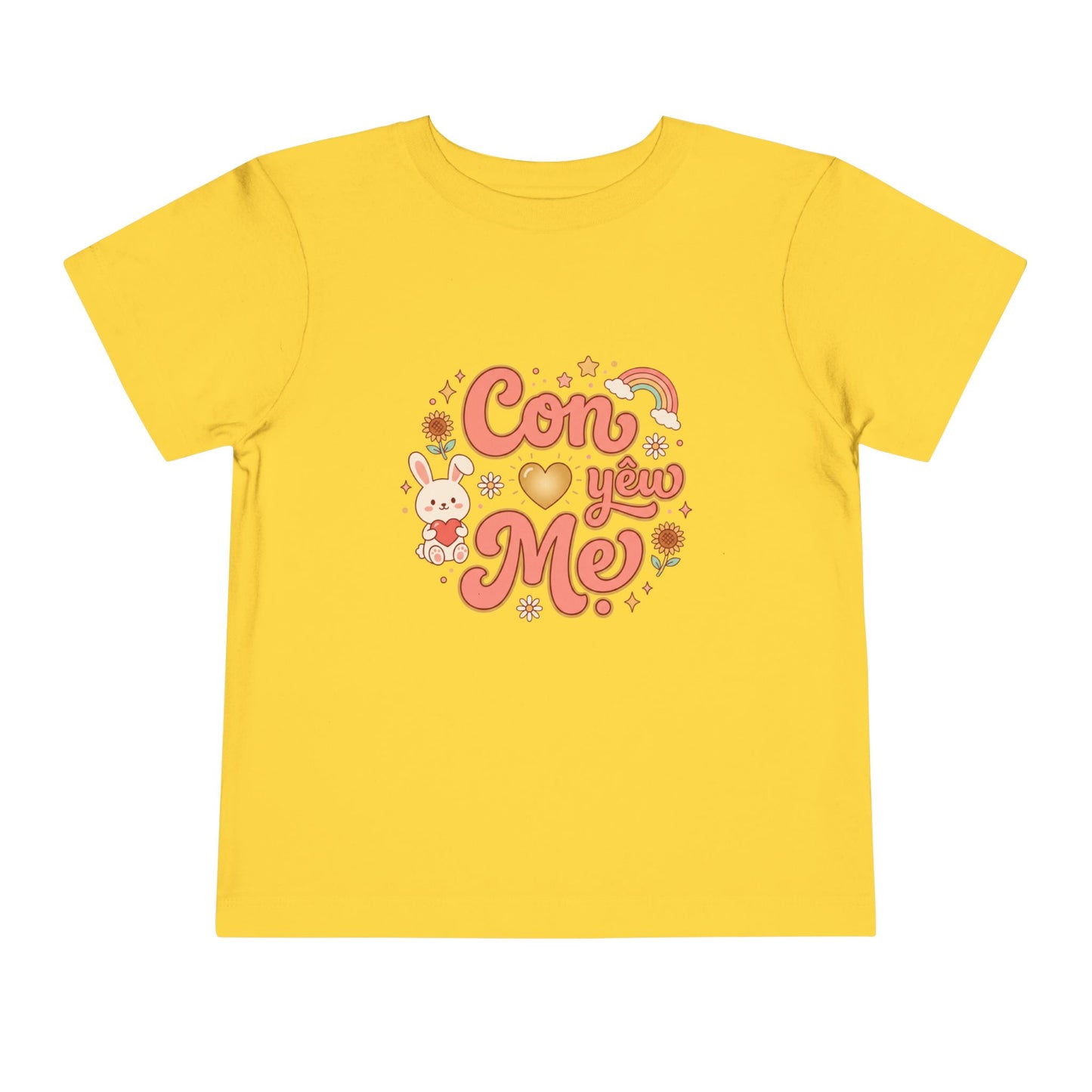 "Con Yêu Mẹ" Vietnamese American Mom-Loving Toddler Tee Shirt