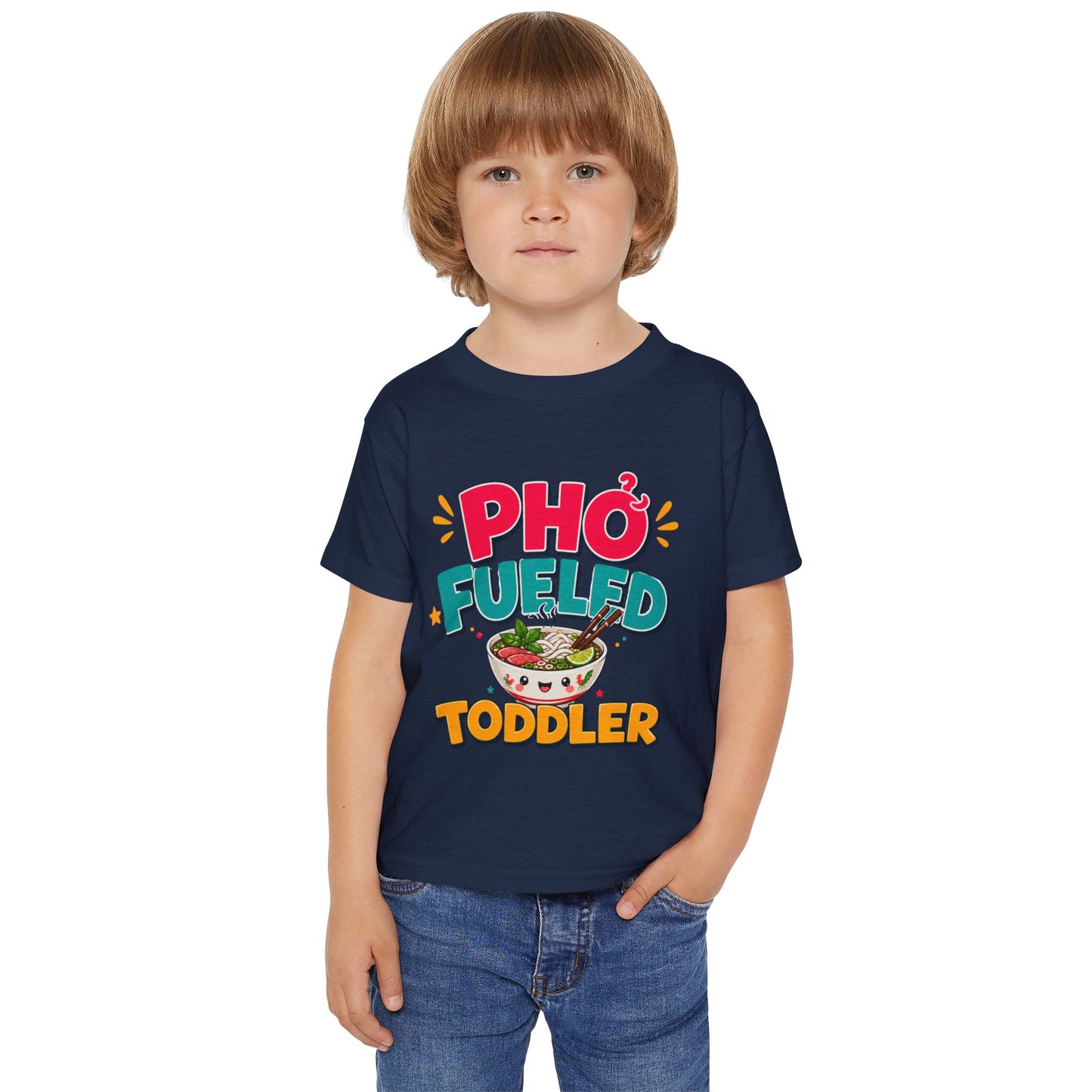 "Phở Fueled Toddler" Graphic Tee — Vietnamese American Kids Shirt