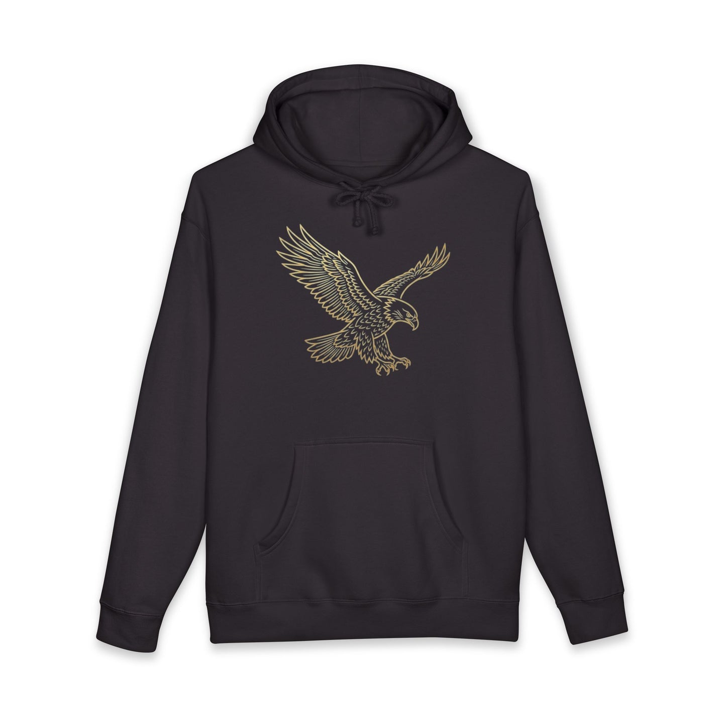 Eagle Outline Hoodie — Minimalist Soaring Eagle Graphic