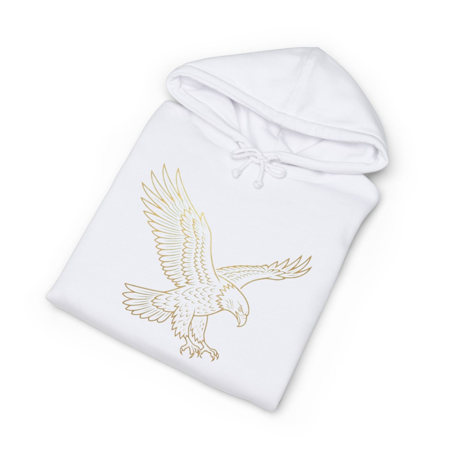 Eagle Outline Hoodie — Minimalist Soaring Eagle Graphic