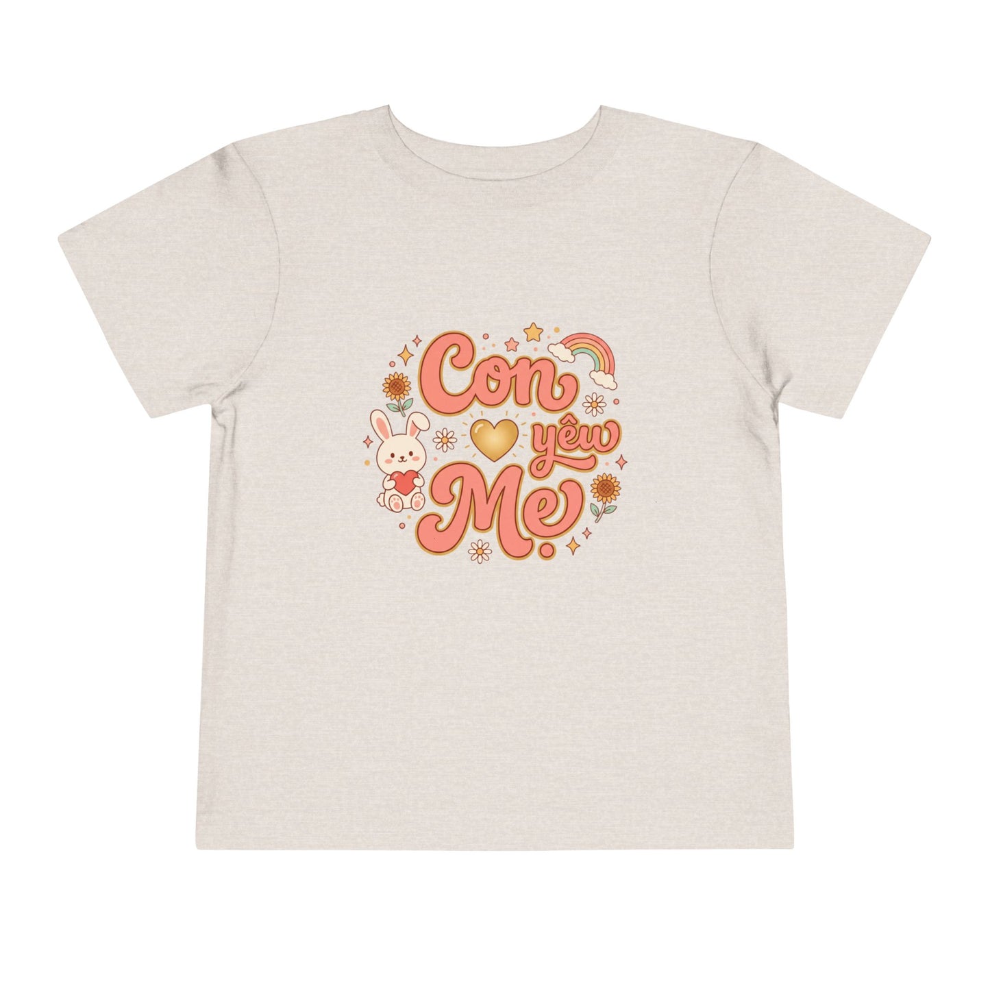 "Con Yêu Mẹ" Vietnamese American Mom-Loving Toddler Tee Shirt