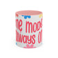 "Mẹ Mode: Always On" Floral Accent Coffee Mug (Pink) — Vietnamese American Mom Mug