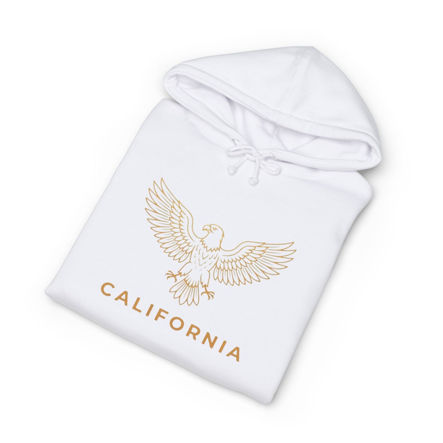 California Eagle Hoodie — Minimal Gold Graphic Pullover
