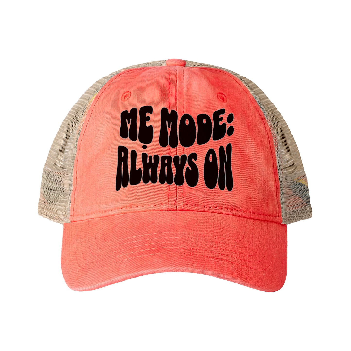 "Mẹ Mode: Always On" Vietnamese American Women's Washed Mesh-Back Cap