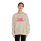 "Mẹ Mode: Always On" Vietnamese American Mom Floral Crewneck Sweatshirt
