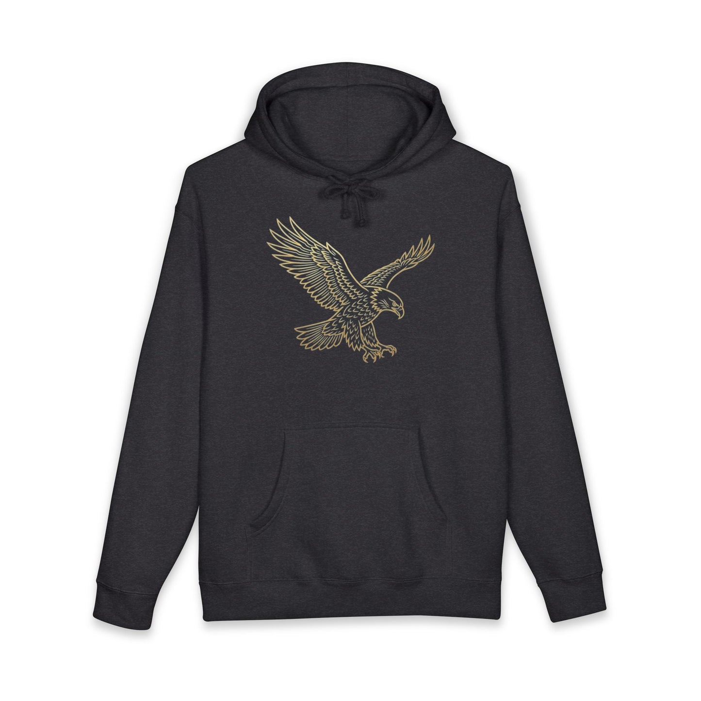 Eagle Outline Hoodie — Minimalist Soaring Eagle Graphic