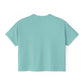 California Poppy Women's Boxy Tee — Minimal Floral Crop T-Shirt
